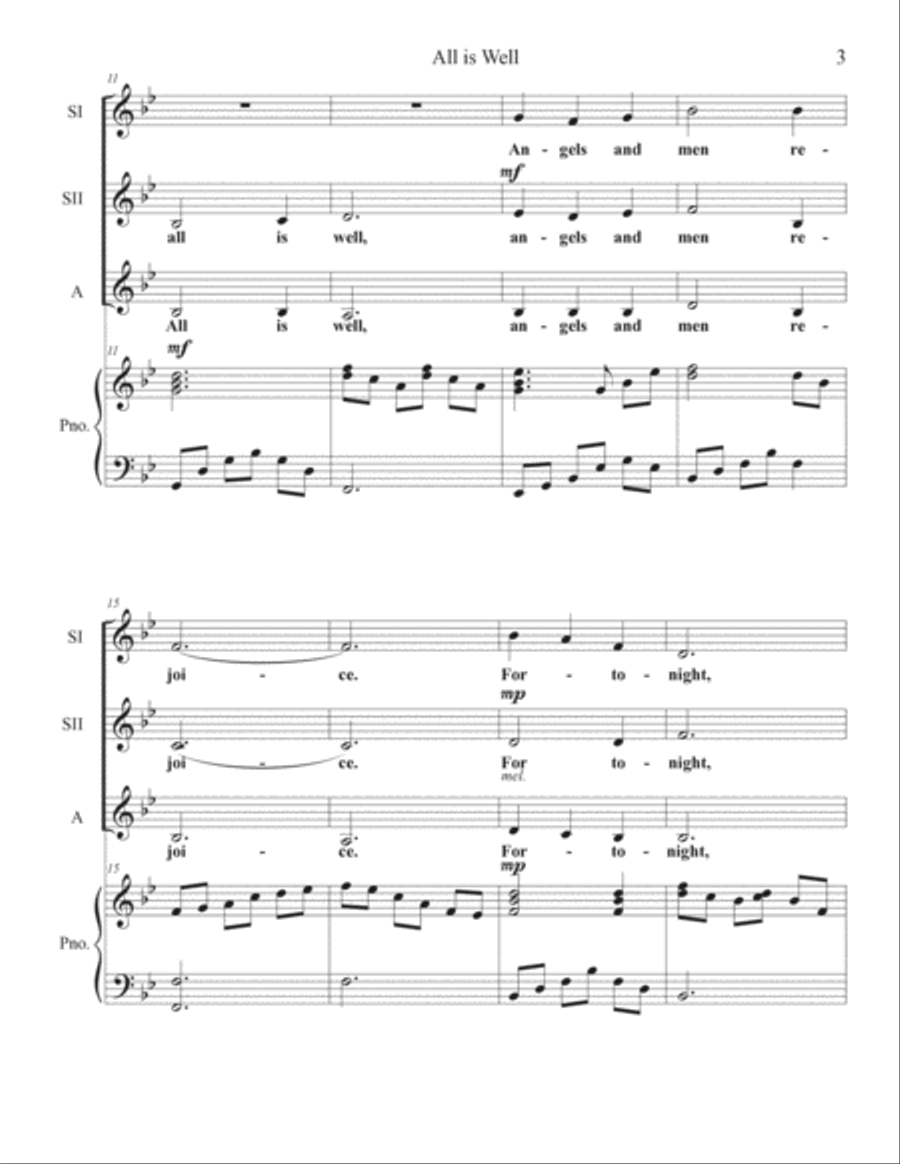 All Is Well SSA scores gallery preview page 3
