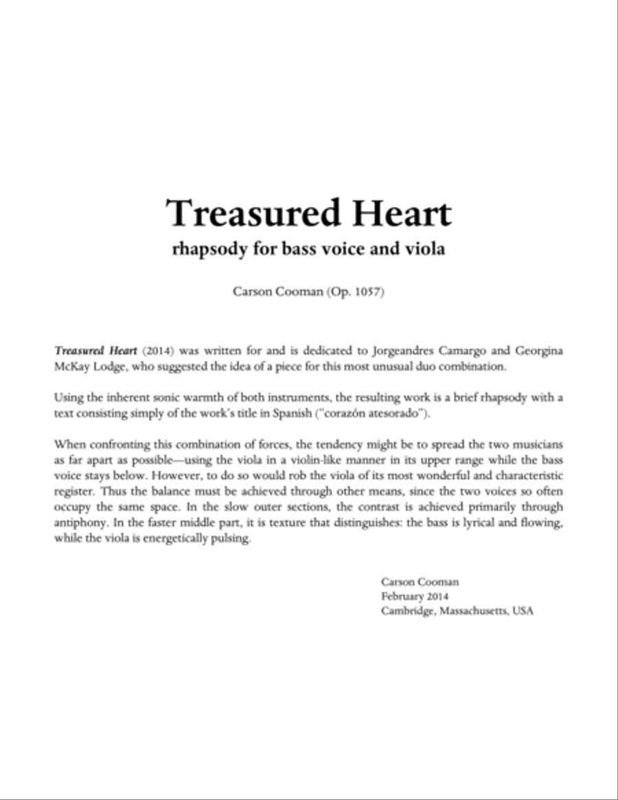 Treasured Heart Low Voice scores gallery preview page 1