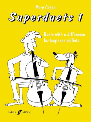 Book cover for Superduets Book 1 Cello Duet