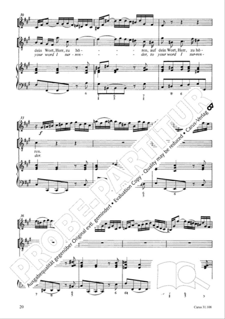 Now it is good, that I am leaving (Es ist euch gut, dass ich hingehe) ATB scores gallery preview page 21