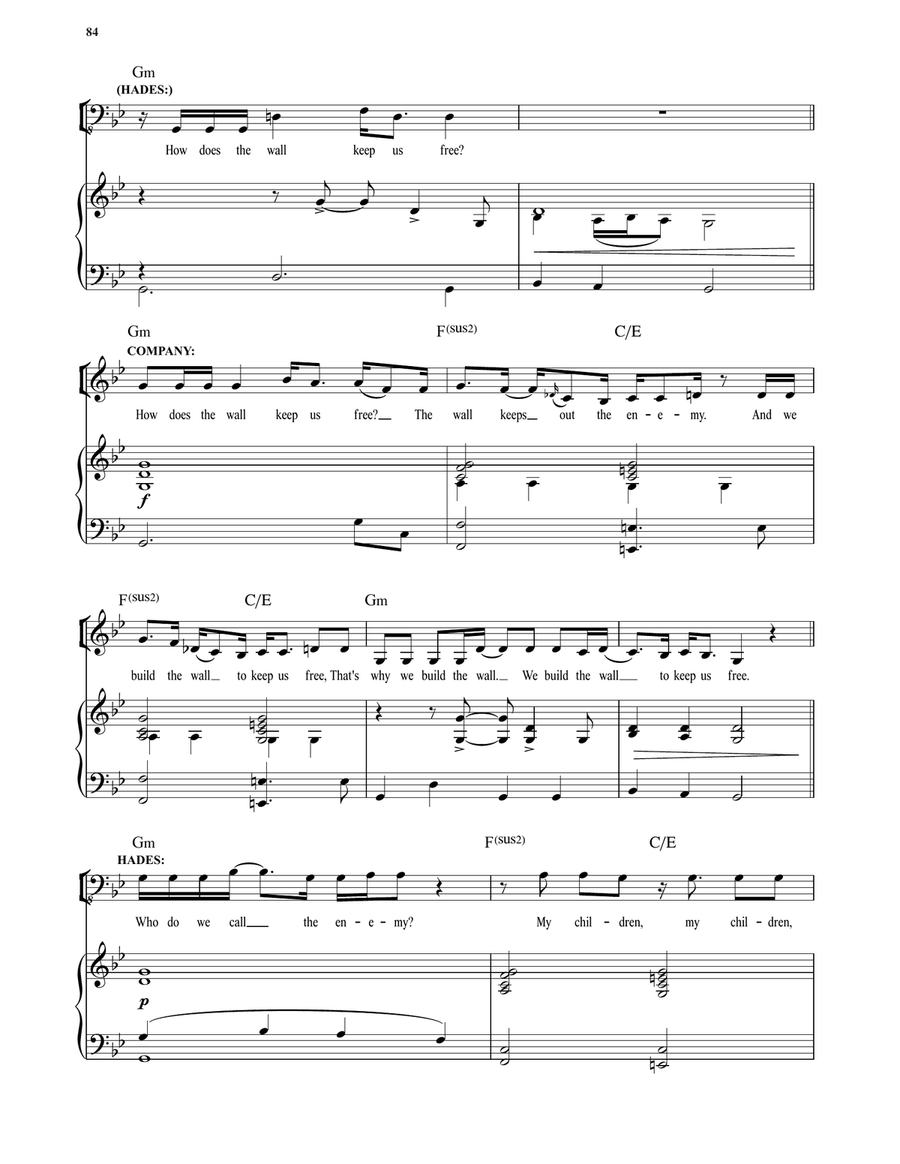 Why We Build The Wall (from Hadestown) Voice scores gallery preview page 3