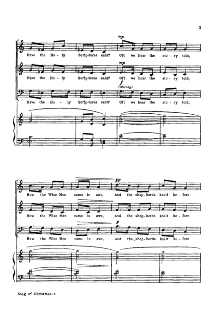 Song Of Christmas 3-Part scores gallery preview page 2