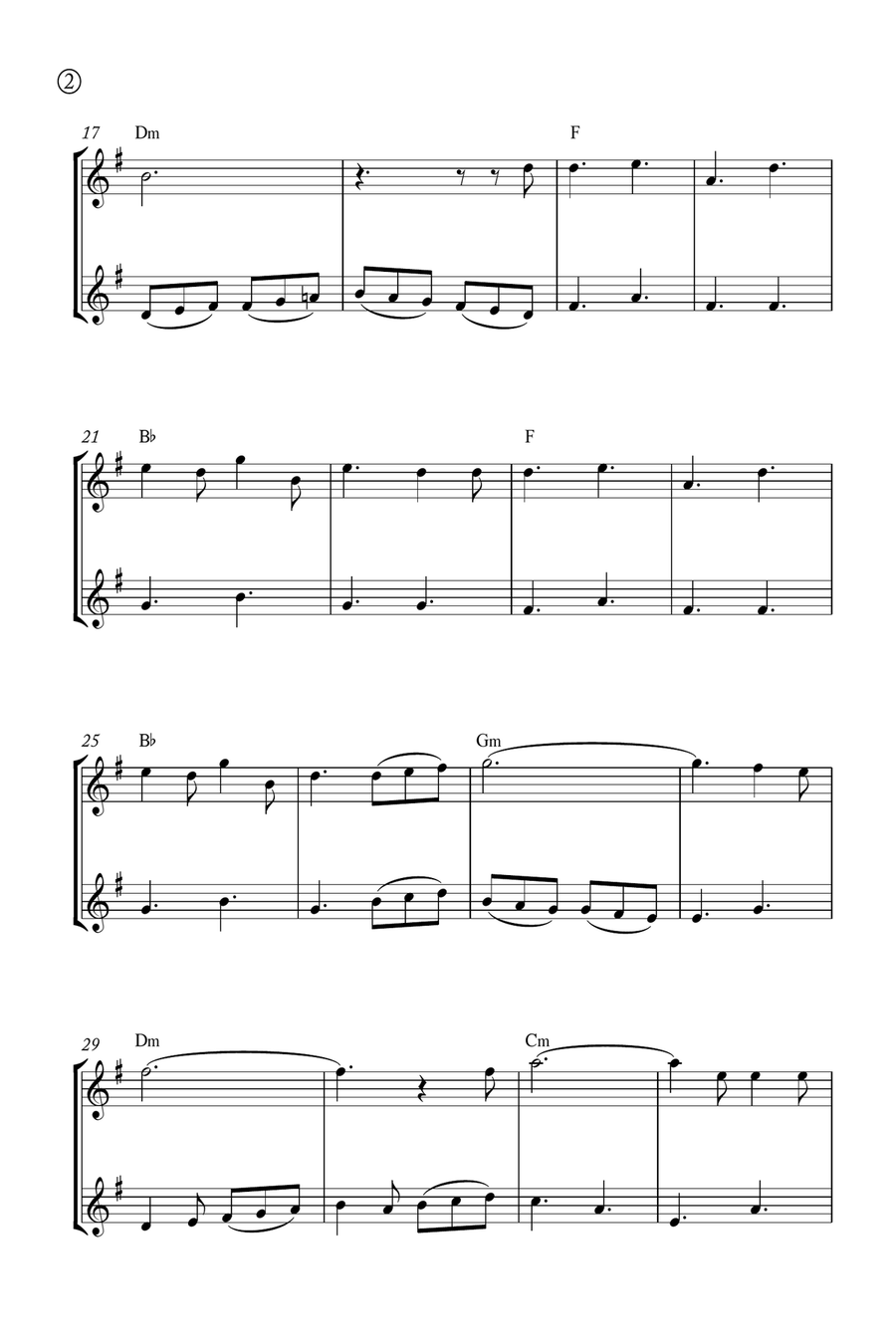 Oh Holy night Woodwind Duet scores gallery preview page 2