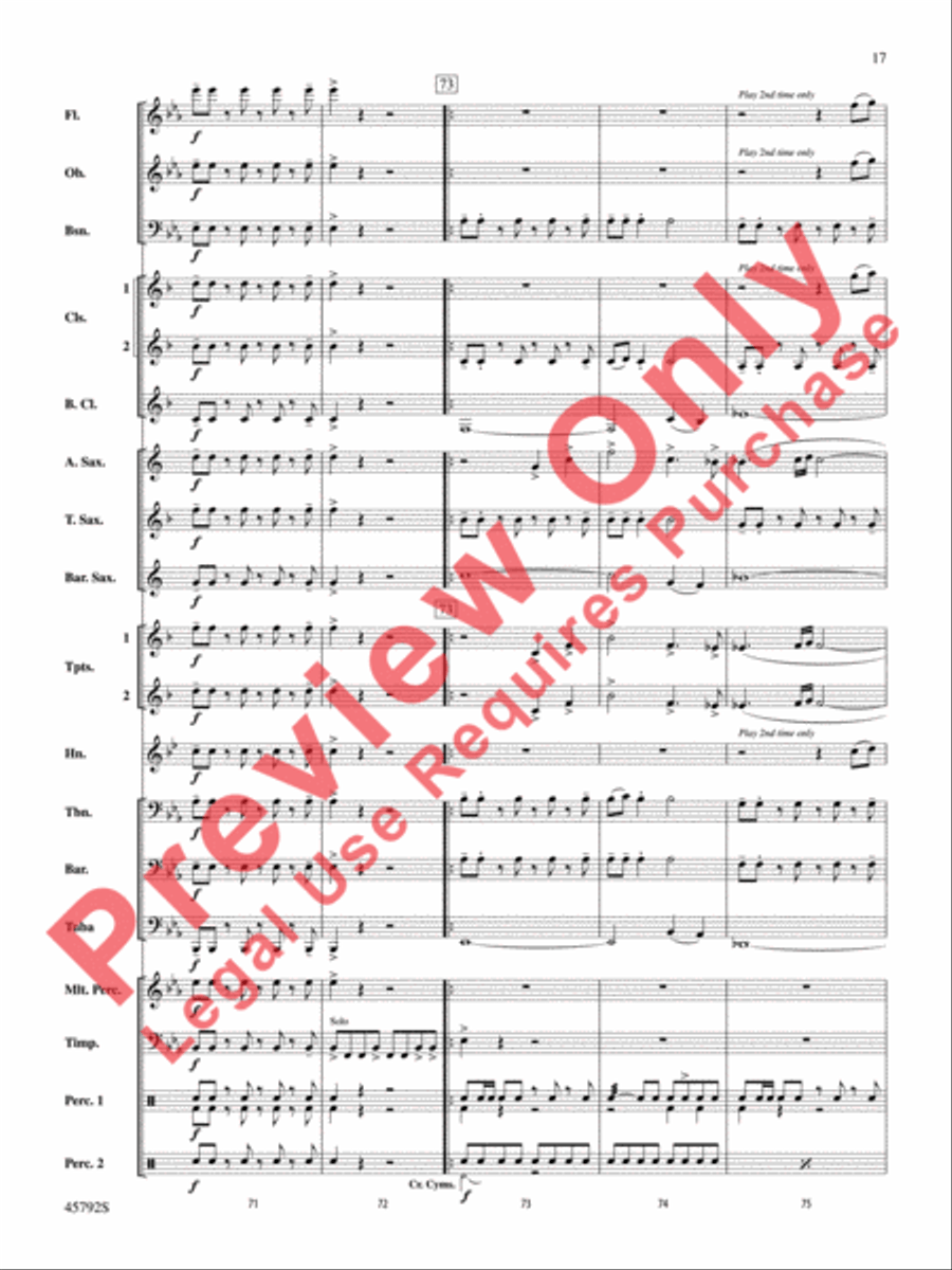 First Sun Concert Band scores gallery preview page 18