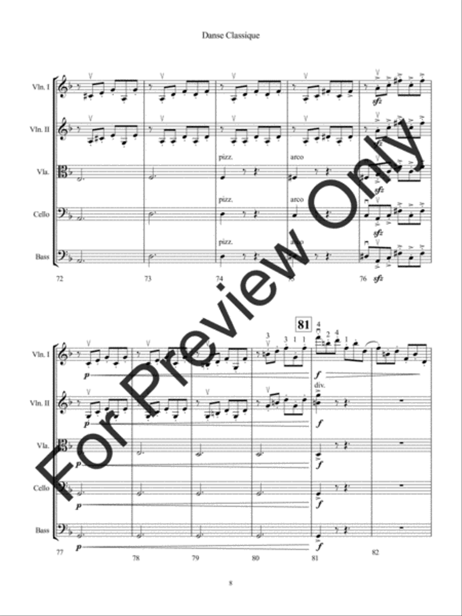 Danse Classique Danse Classique String Orchestra scores gallery preview page 11