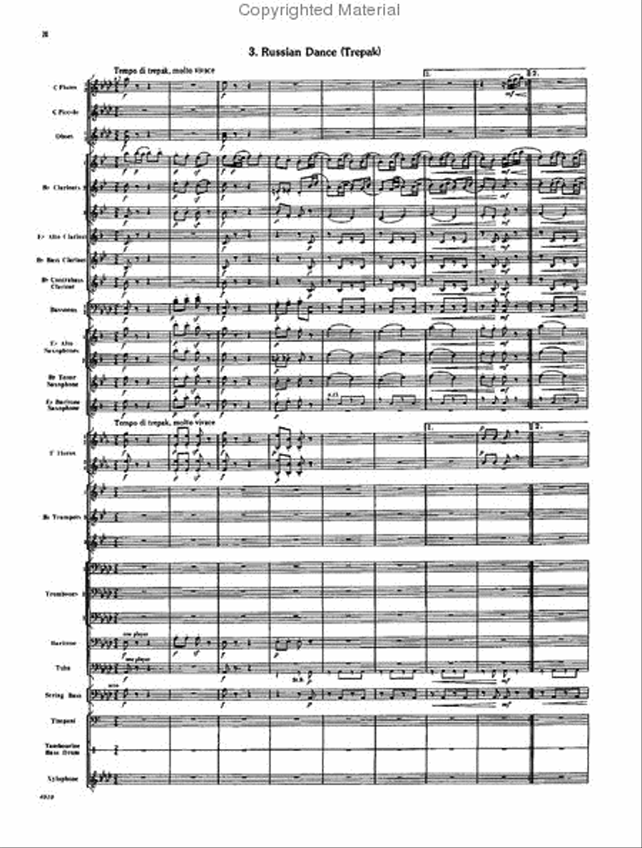 Selections from the Nutcracker Suite Concert Band scores gallery preview page 18