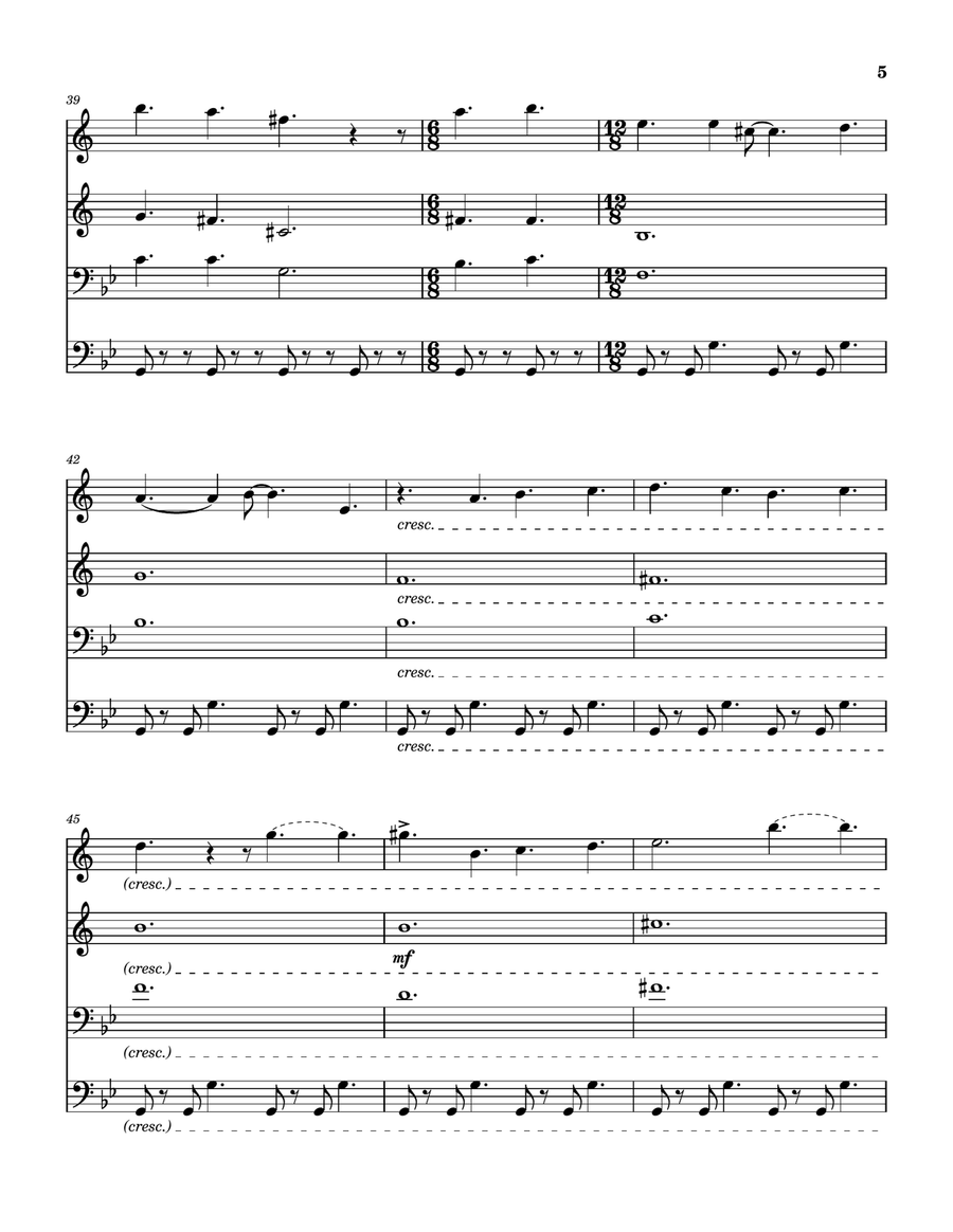 The Return Of The Giant Hogweed Brass Quartet scores gallery preview page 6