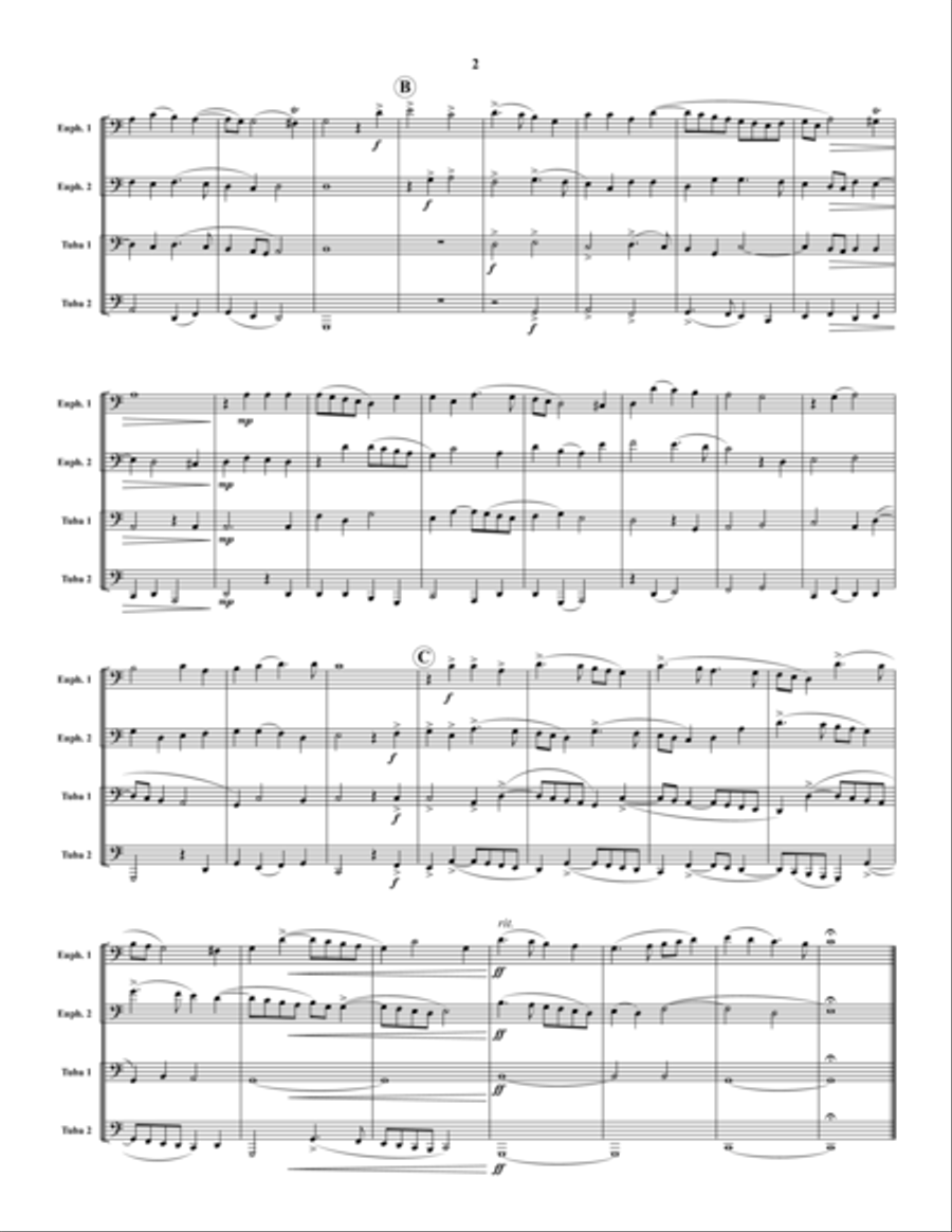 Allein Auf Gottes Wort Allein Auf Gottes Wort Tuba Quartet scores gallery preview page 2