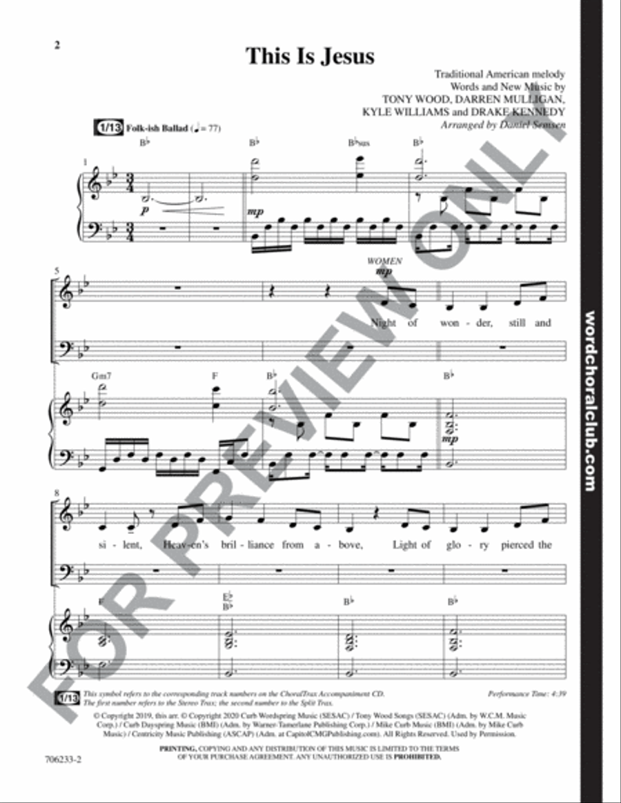 This Is Jesus - Anthem 4-Part scores gallery preview page 3