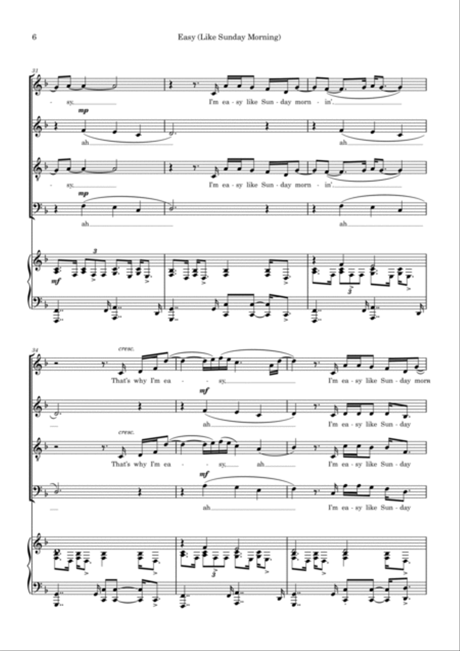 Easy Easy 4-Part scores gallery preview page 6
