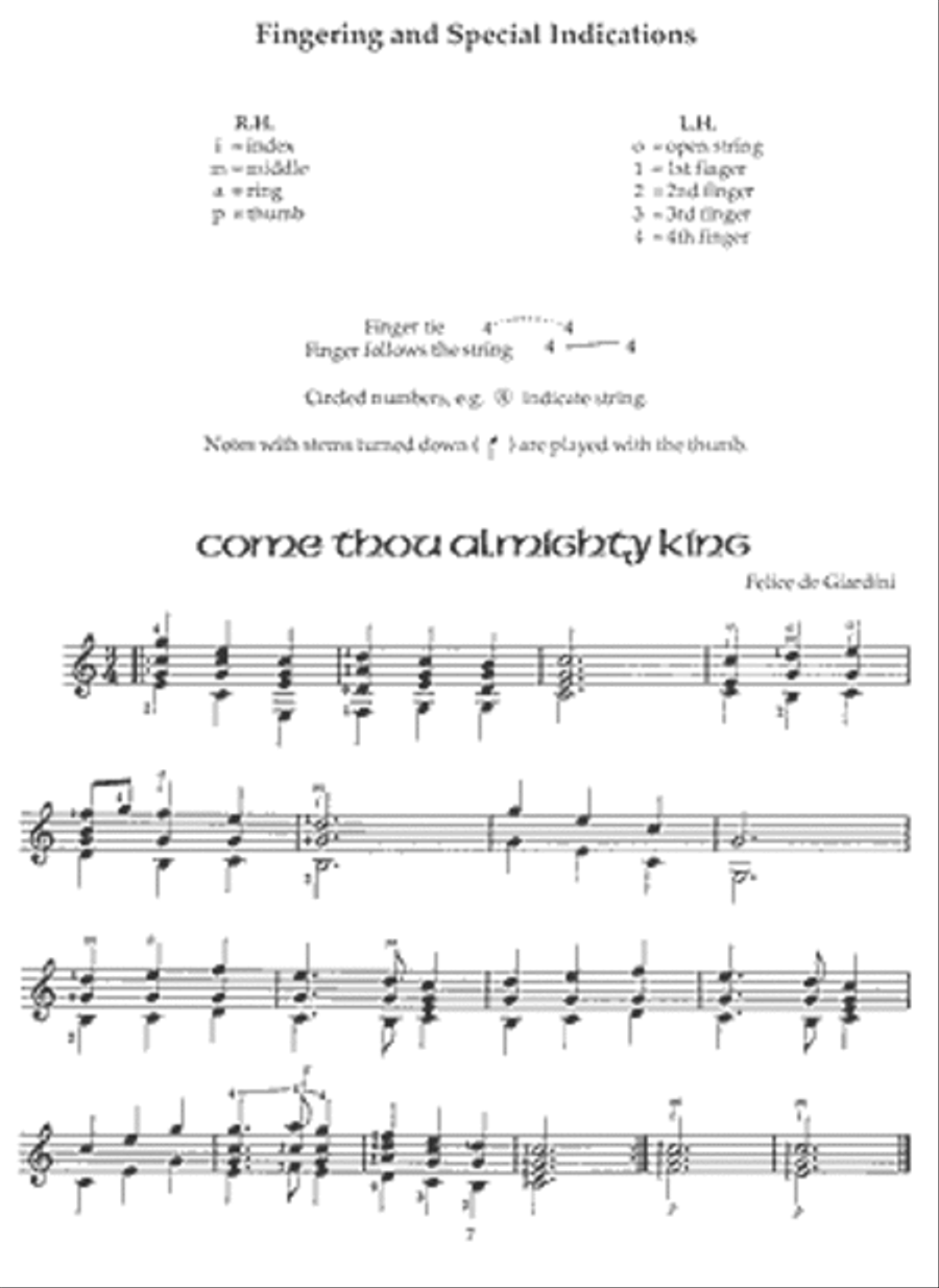 Favorite Hymns for Classical Guitar Acoustic Guitar Sheet