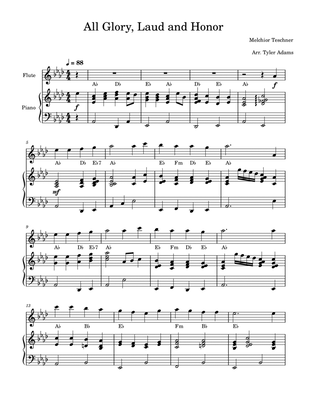 All Glory, Laud and Honor (Flute Solo and Piano)