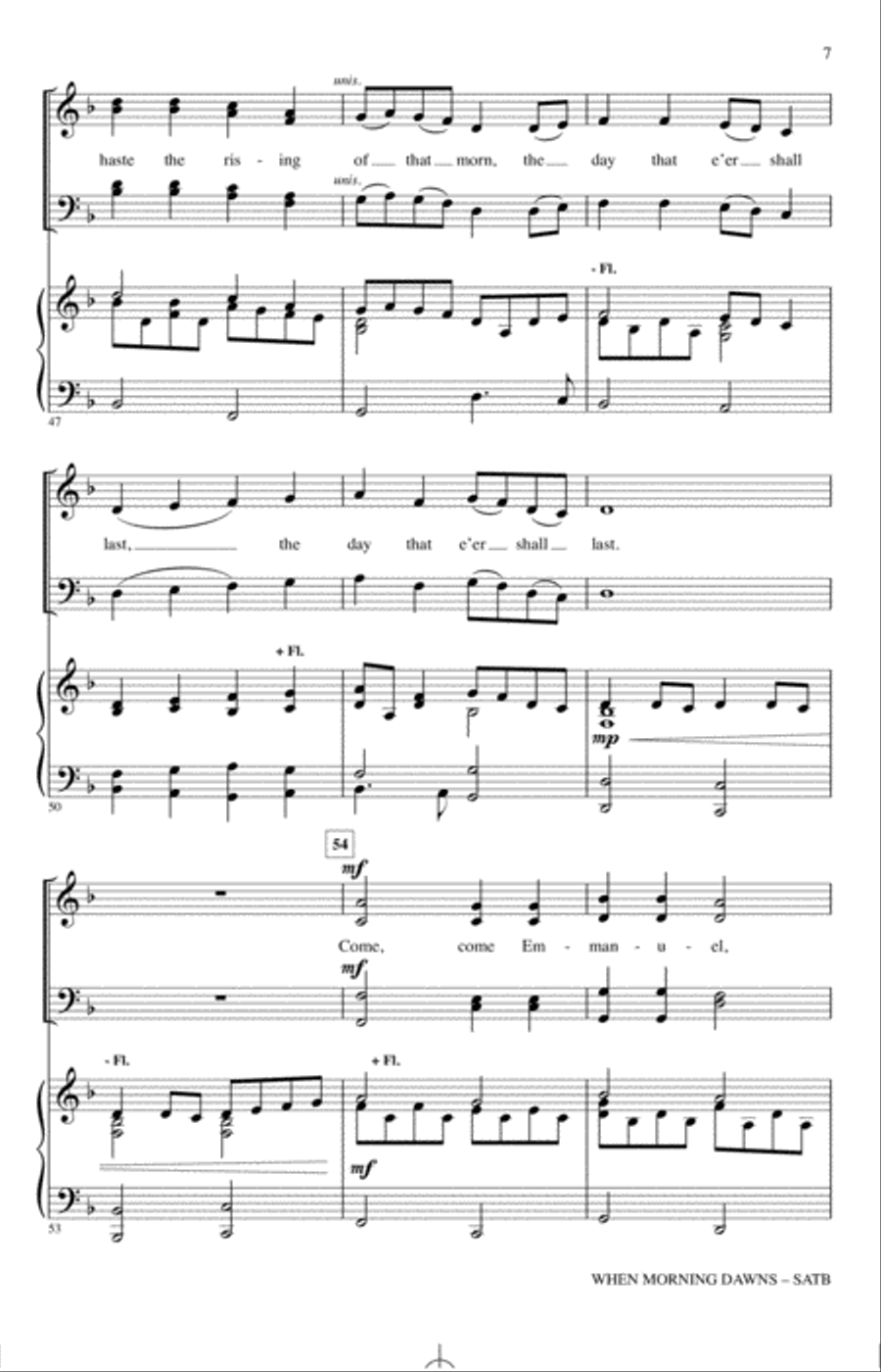 When Morning Dawns When Morning Dawns 4-Part scores gallery preview page 6