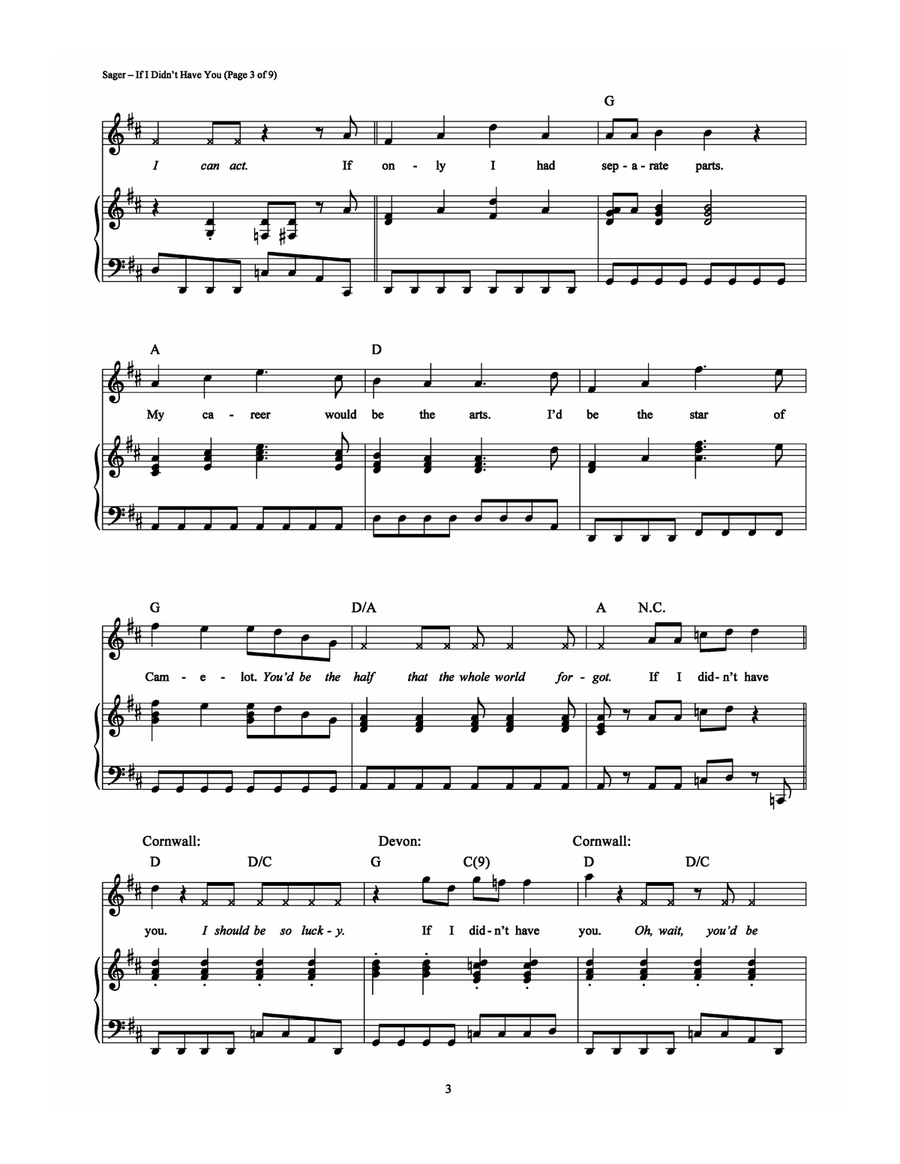 If I Didn't Have You by Eric Idle Piano, Vocal, Guitar - Digital Sheet Music page 3
