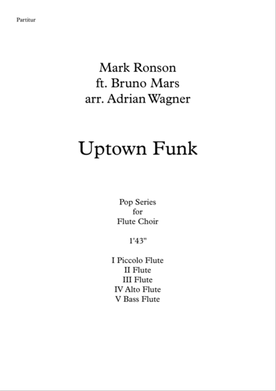 Uptown Funk Flute Choir scores gallery preview page 2