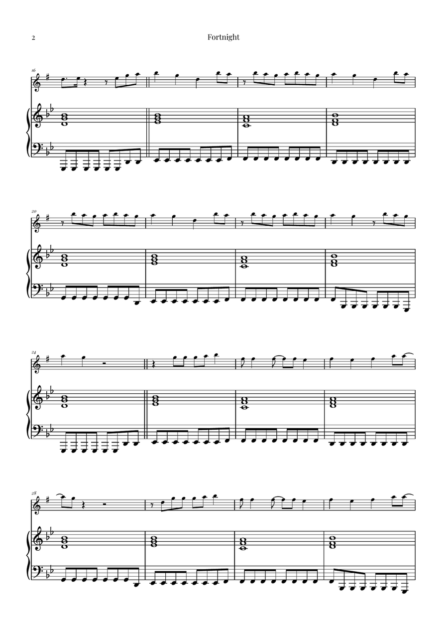 Fortnight Baritone Saxophone scores gallery preview page 2