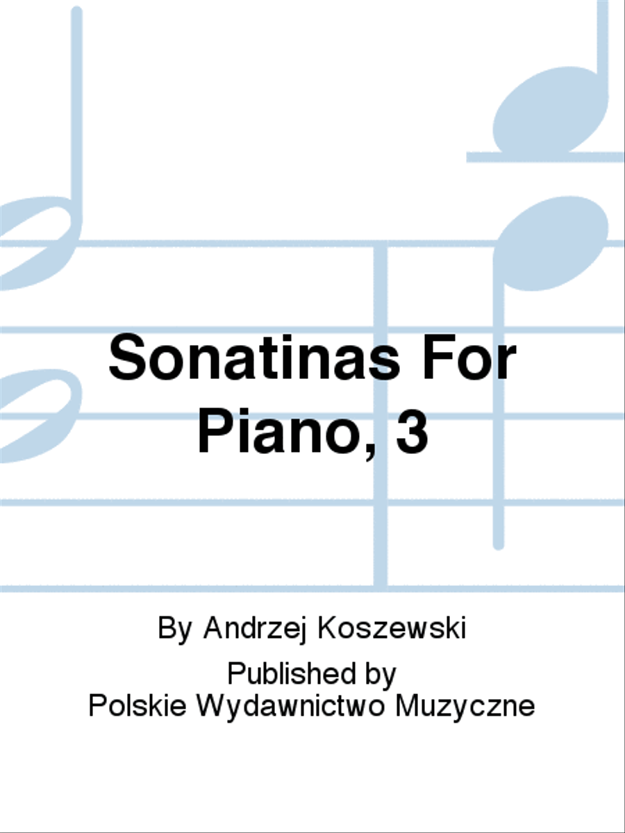Sonatinas For Piano, 3 Piano Solo scores gallery preview page 1