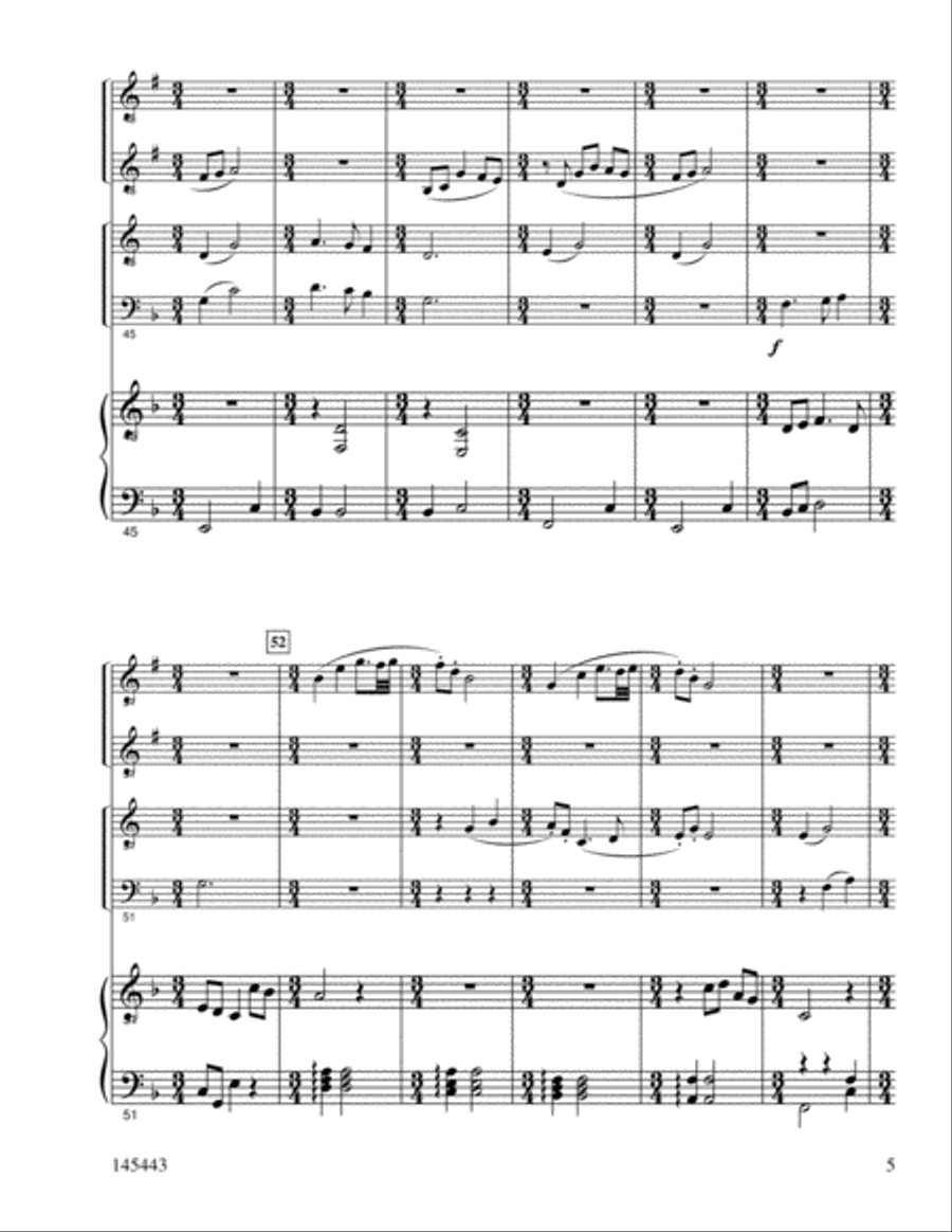 Abba, Father Abba, Father Brass Quartet scores gallery preview page 5