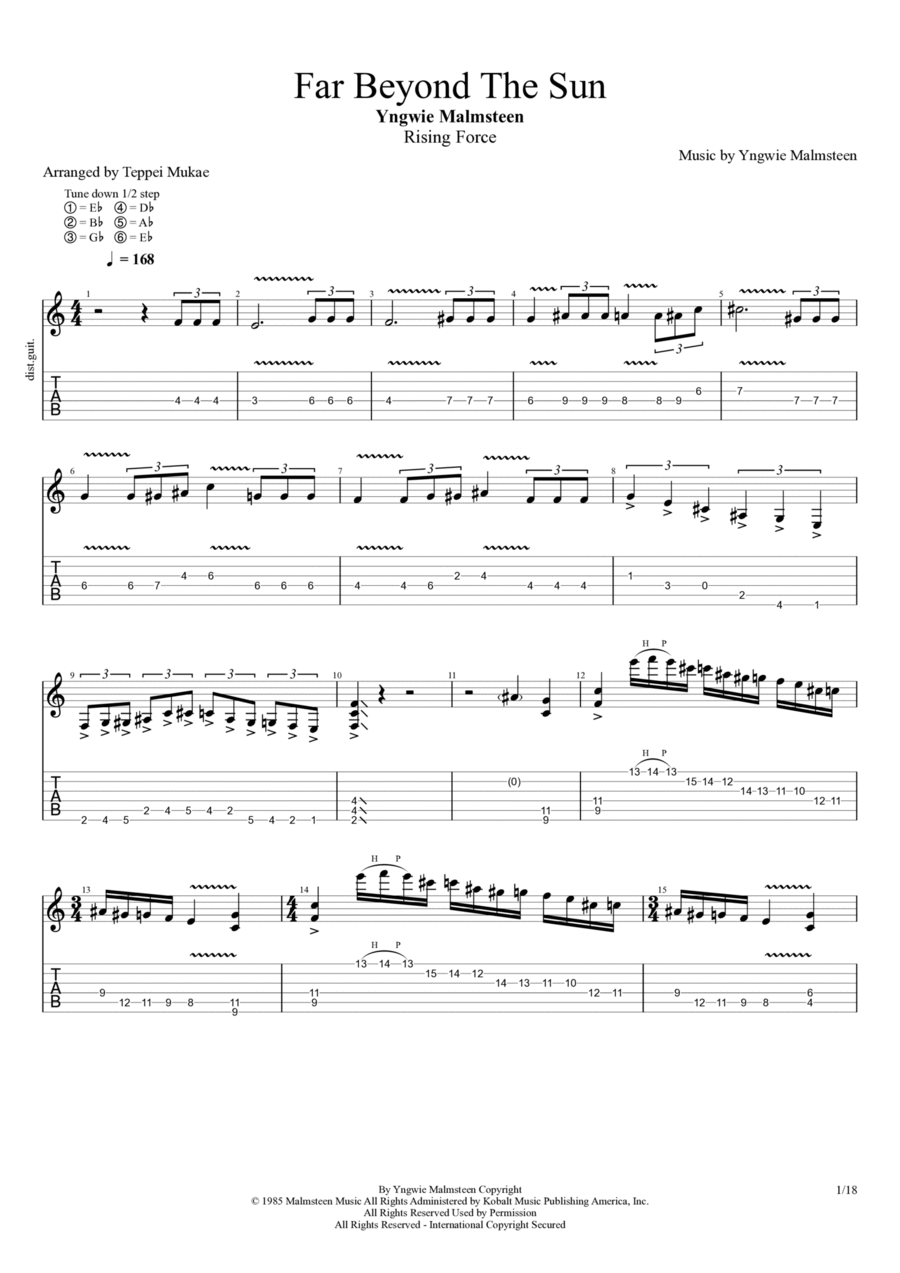Far Beyond The Sun Acoustic Guitar scores gallery preview page 1