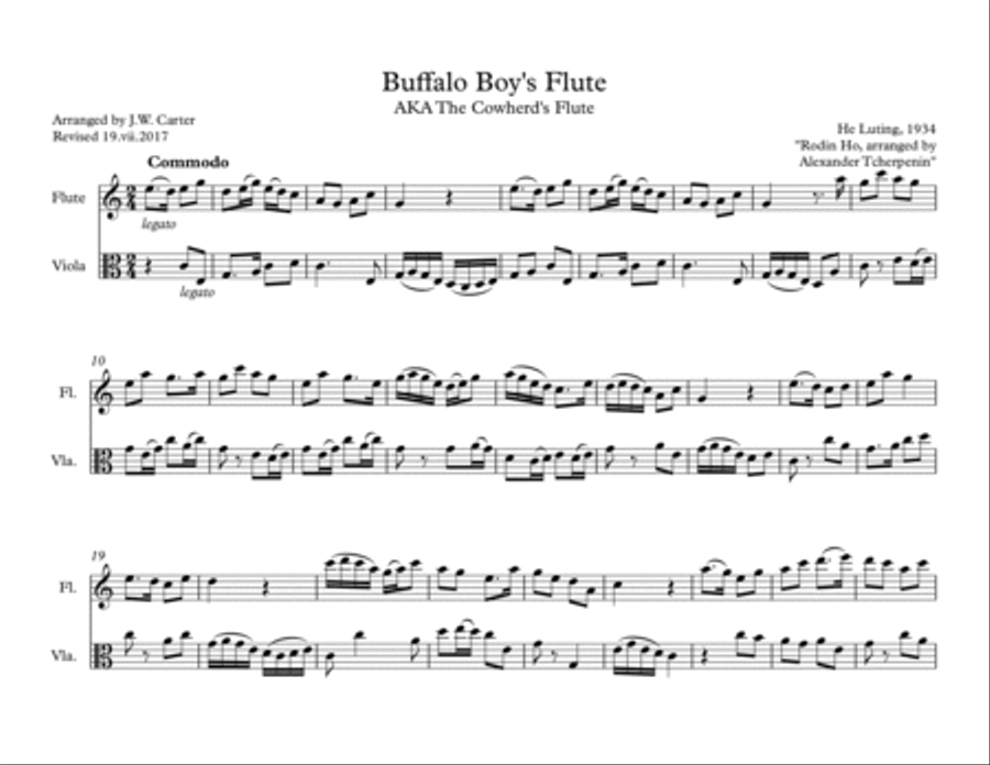 Buffalo Boy's Flute Flute scores gallery preview page 2