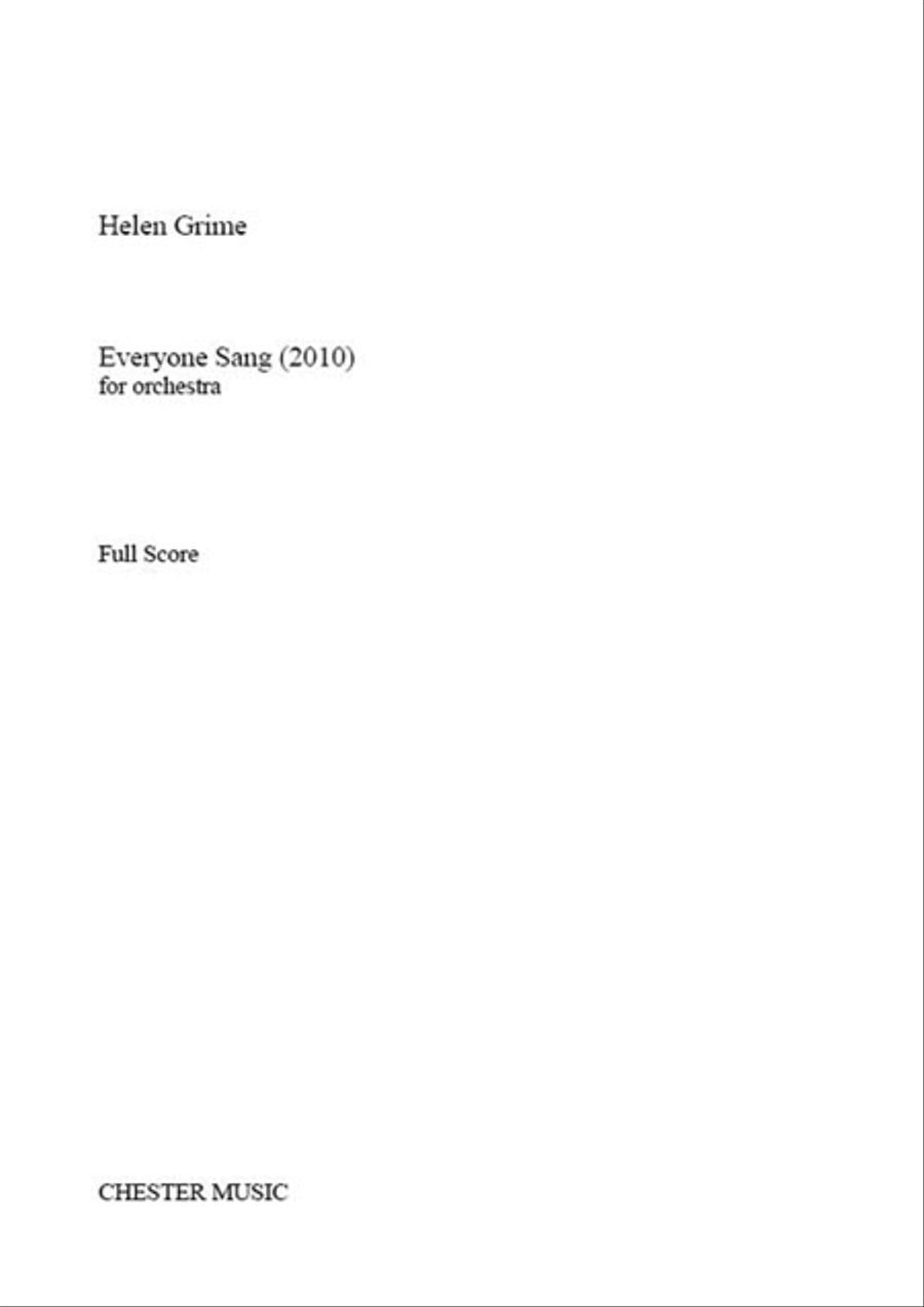 Everyone Sang Orchestra scores gallery preview page 1