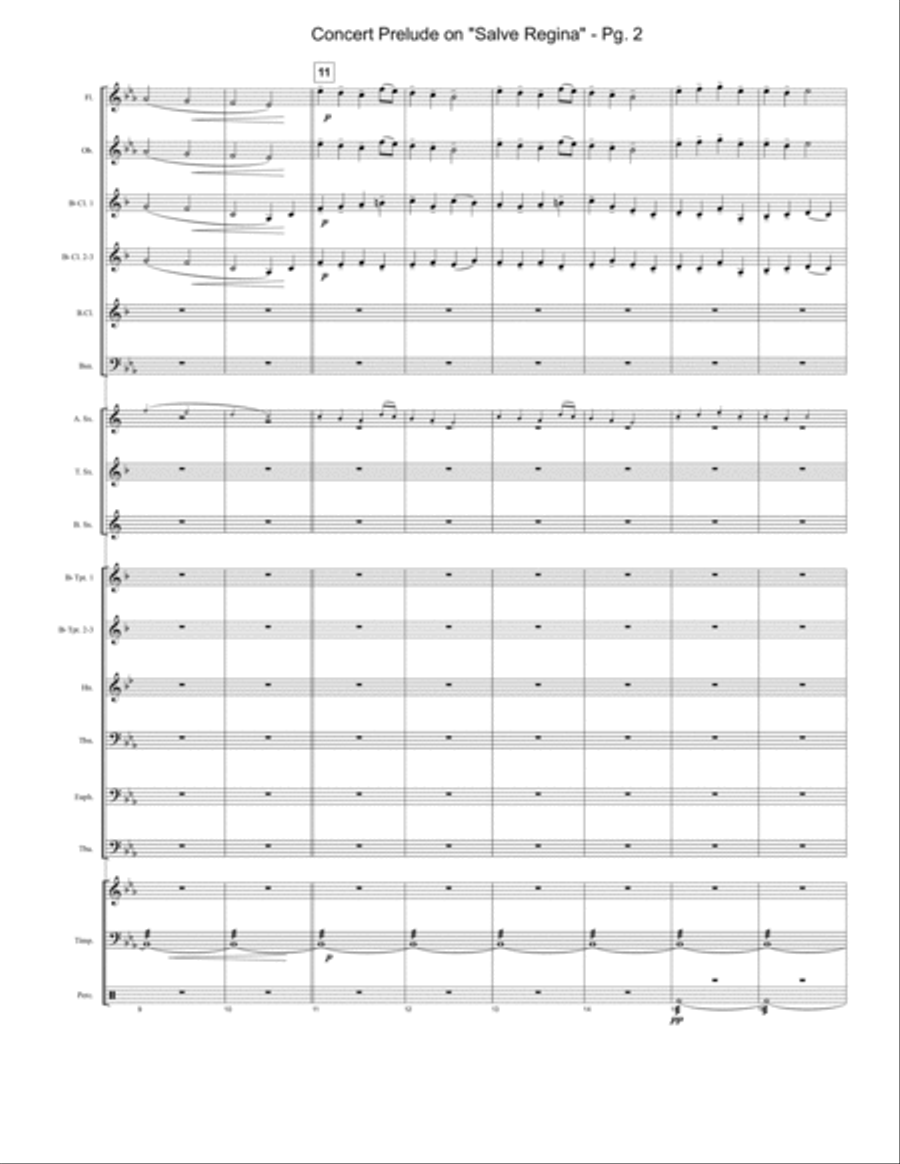 Concert Prelude on Salve Regina Concert Band scores gallery preview page 3