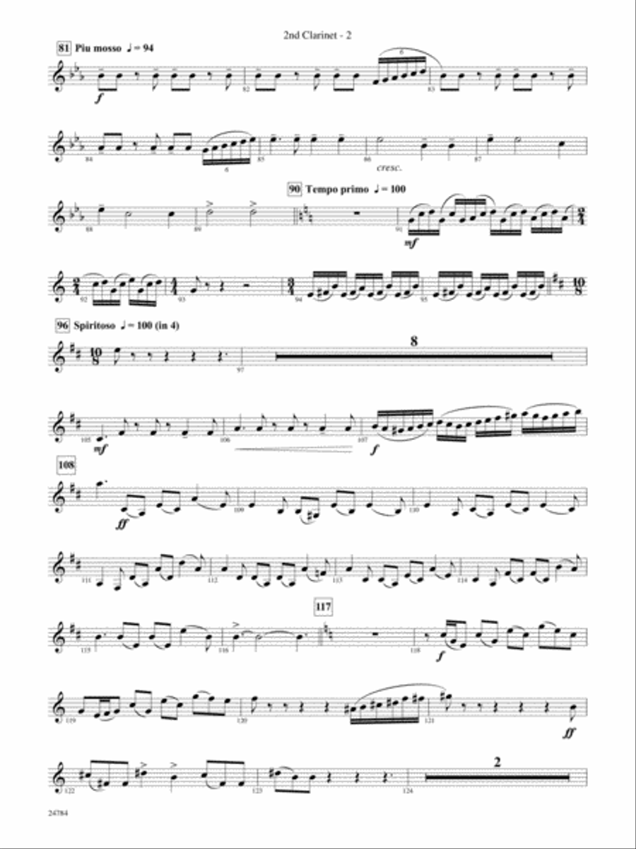Heritage: 2nd B-flat Clarinet Concert Band scores gallery preview page 2