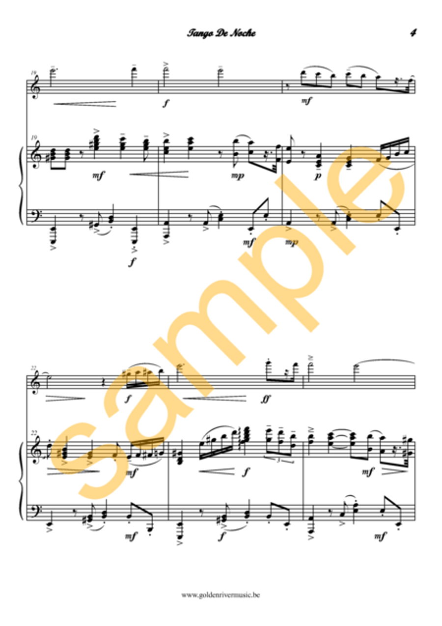 Tango de Noche / Tango Night for violin Violin Solo scores gallery preview page 5
