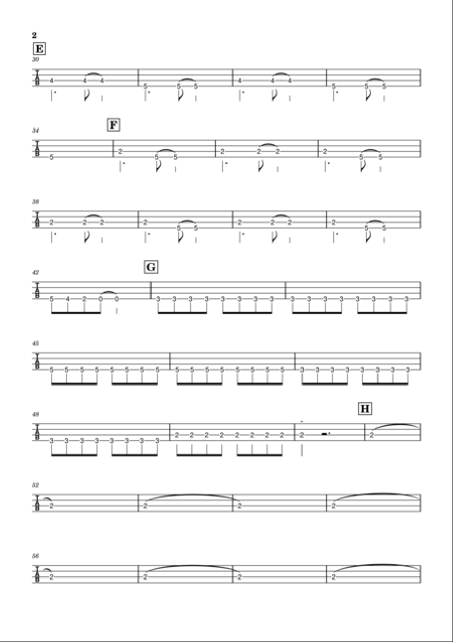 Perfect Bass Guitar Tablature scores gallery preview page 2
