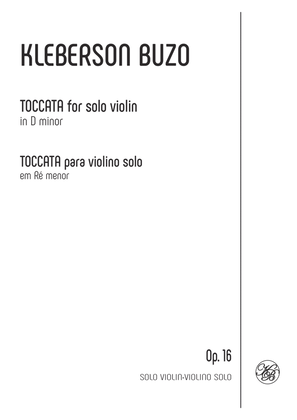 Book cover for Toccata for Solo Violin op. 16