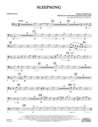 Sleepsong (arr. Michael Sweeney) - String Bass