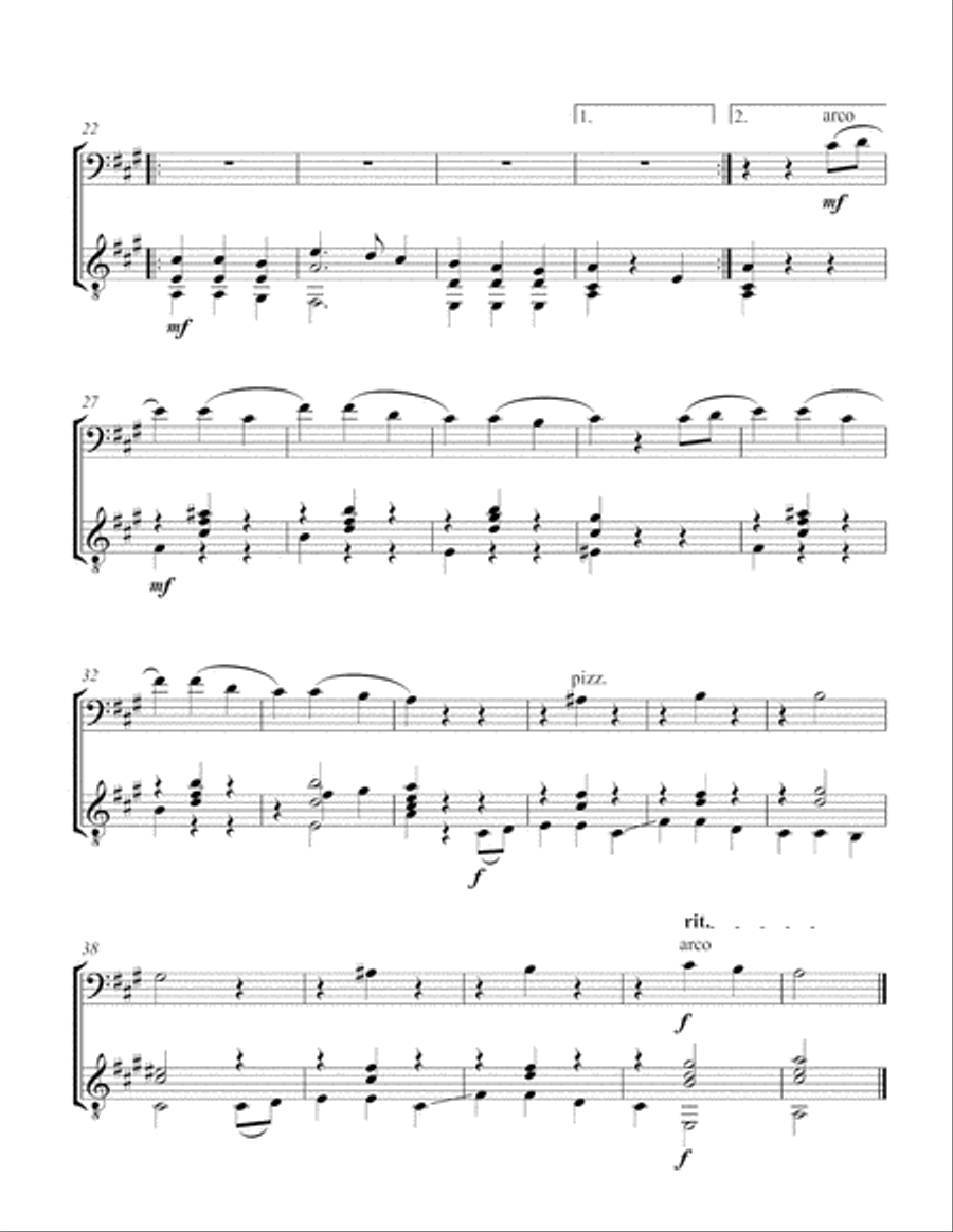 Three Catalan Folk Songs (Cello and Guitar) - Score and Parts Cello scores gallery preview page 4