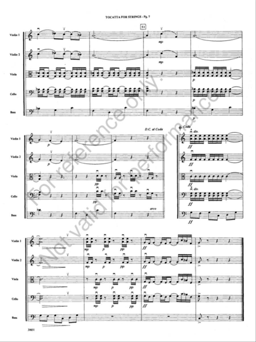 Toccata for Strings String Orchestra scores gallery preview page 7