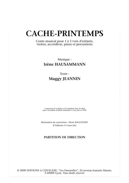 Cache Printemps - Direction