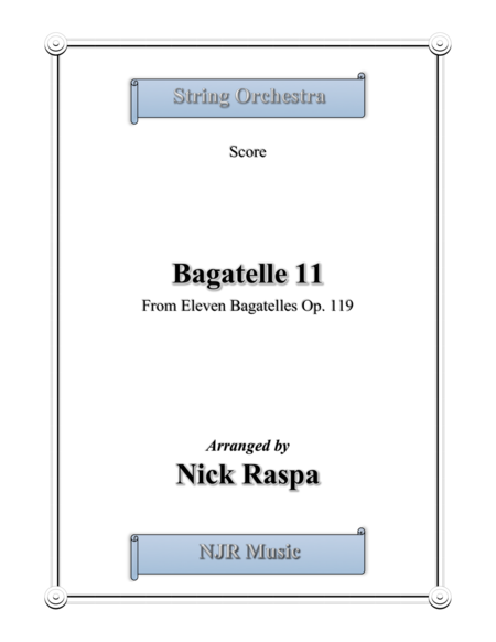 Bagatelle 11 for string orchestra - Full Set image number null