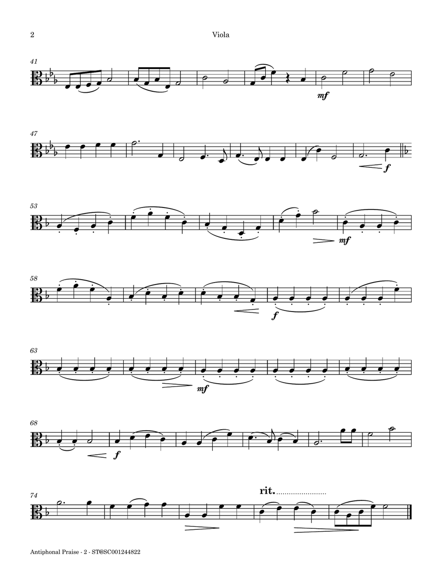 Antiphonal Praise (We Worship You) String Quartet scores gallery preview page 2