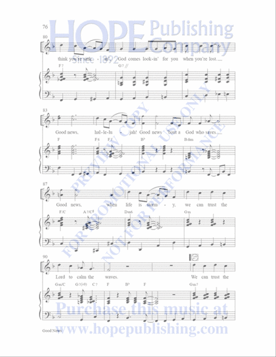 Sailor's Bible Children's Choir scores gallery preview page 77