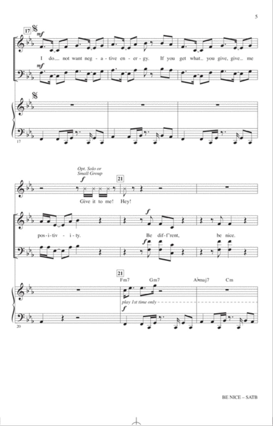Be Nice (feat. Snoop Dogg) (arr. Alan Billingsley) 4-Part scores gallery preview page 4