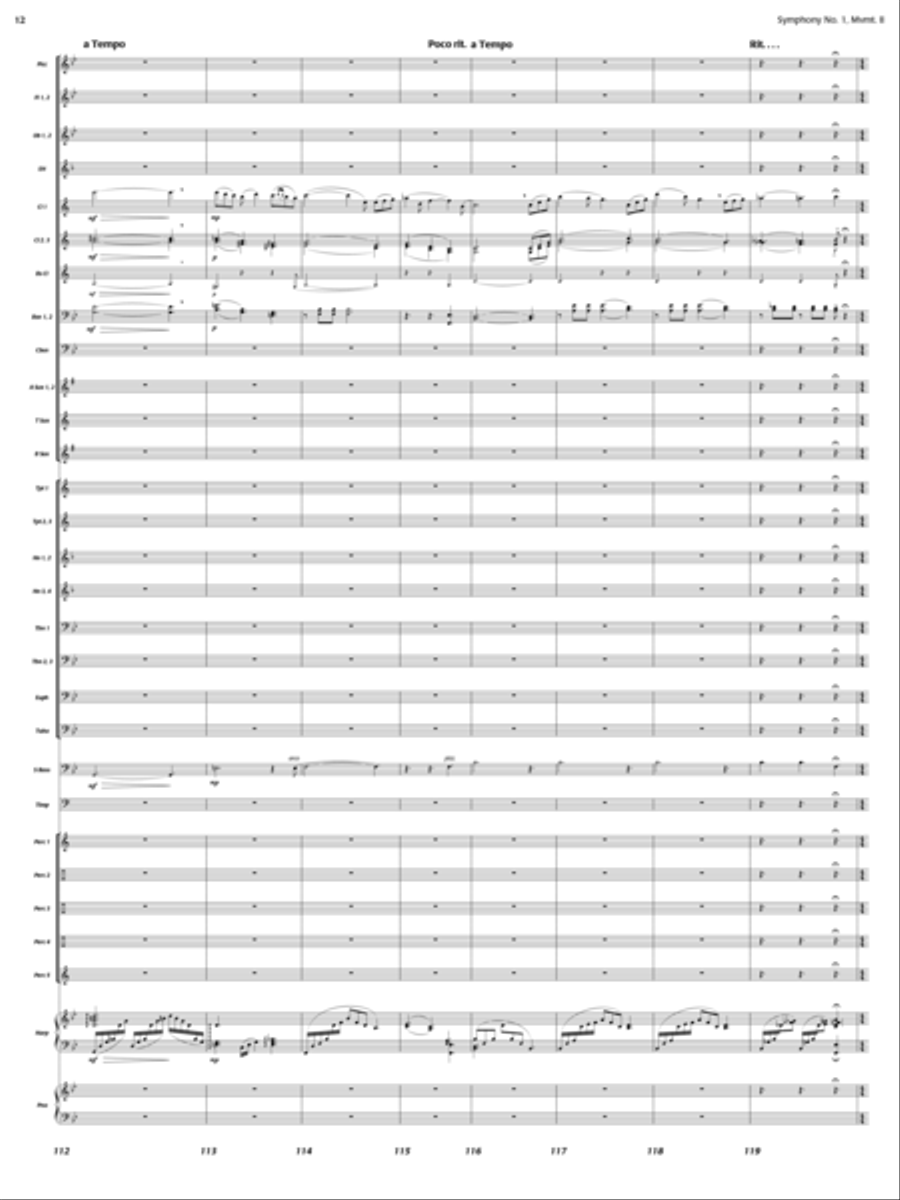 Nocturne (Symphony 1, New Day Rising, Mvt. II) Concert Band scores gallery preview page 11