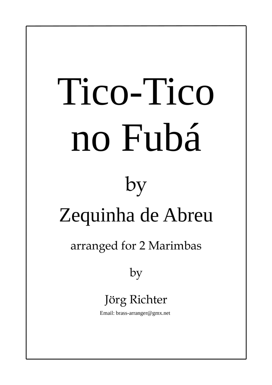 Tico Tico (tico Tico No Fuba) Percussion Ensemble scores gallery preview page 1