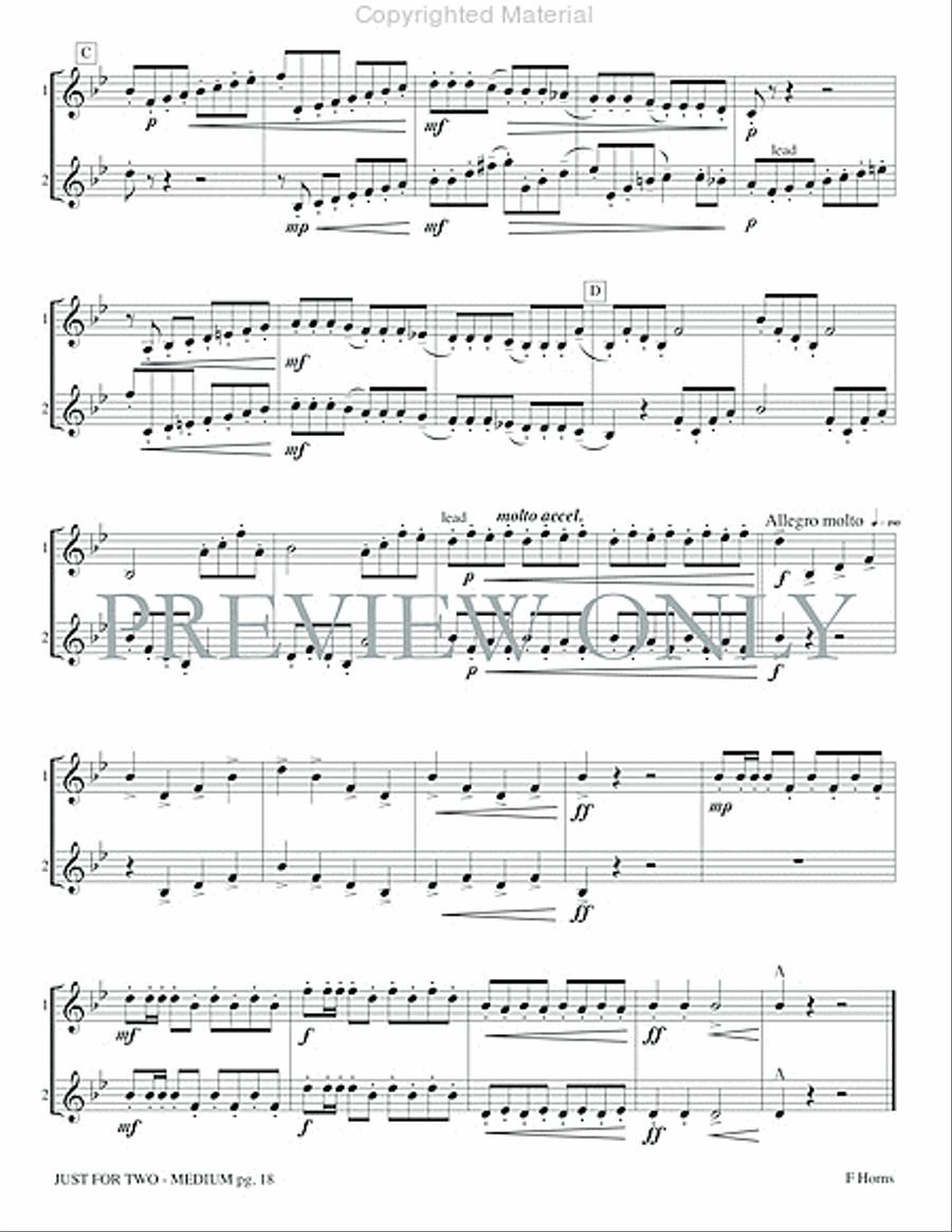 Just for Two Medium Just for Two Medium Small Ensemble scores gallery preview page 20