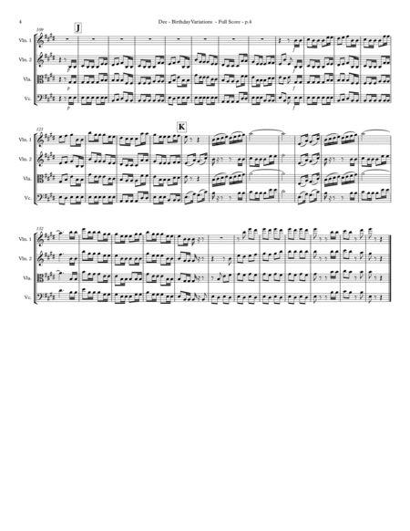 Birthday Variations (string quartet) image number null