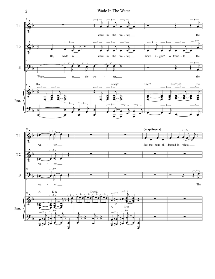 Wade In The Water (TTB) Wade In The Water (TTB) TTB scores gallery preview page 2