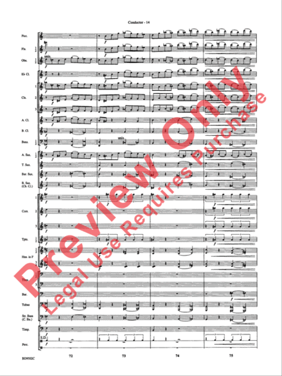 Symphony No. 3 for Band Concert Band scores gallery preview page 17