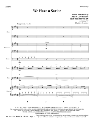 Book cover for We Have a Savior - Full Score