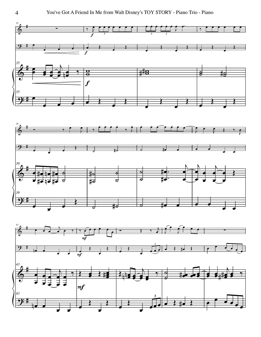 You've Got A Friend In Me Piano Trio scores gallery preview page 4