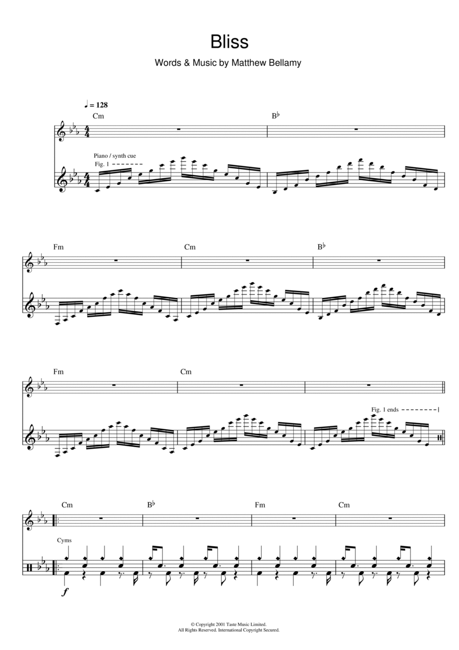 Bliss Drum Set scores gallery preview page 1