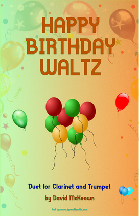 Book cover for Happy Birthday Waltz, for Clarinet and Trumpet Duet