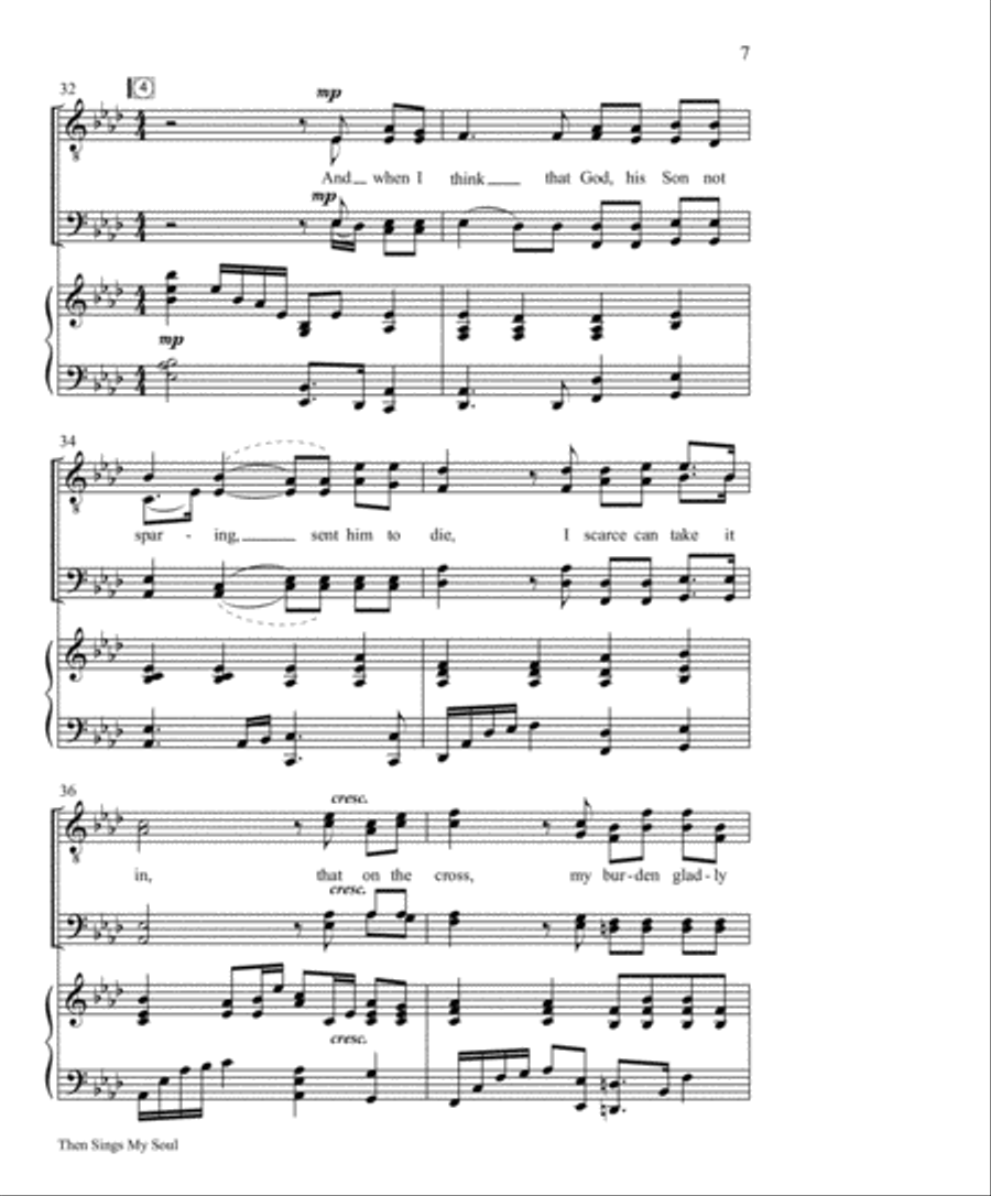 Then Sings My Soul (How Great Thou Art) Choir scores gallery preview page 8