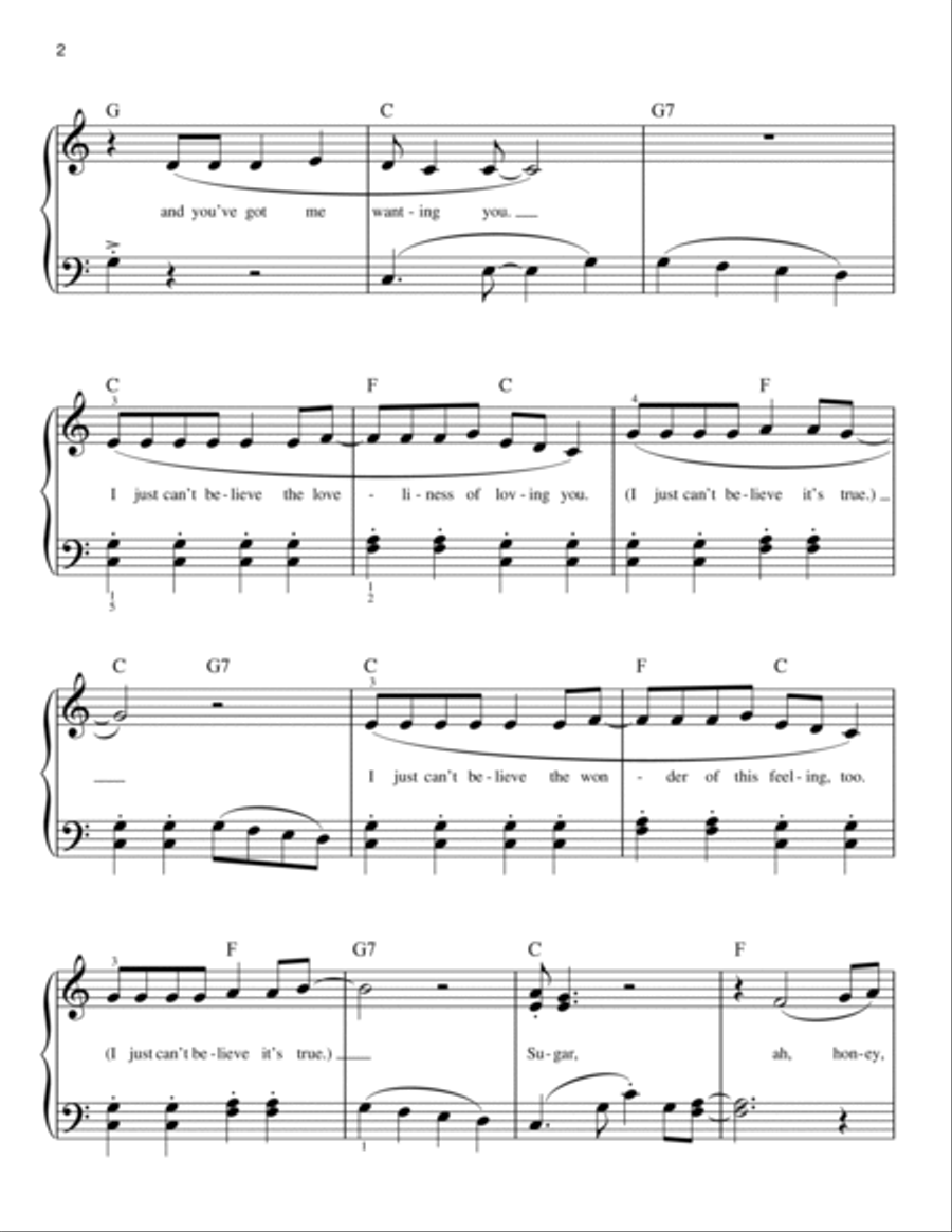 Sugar, Sugar (arr. Phillip Keveren) Easy Piano scores gallery preview page 2